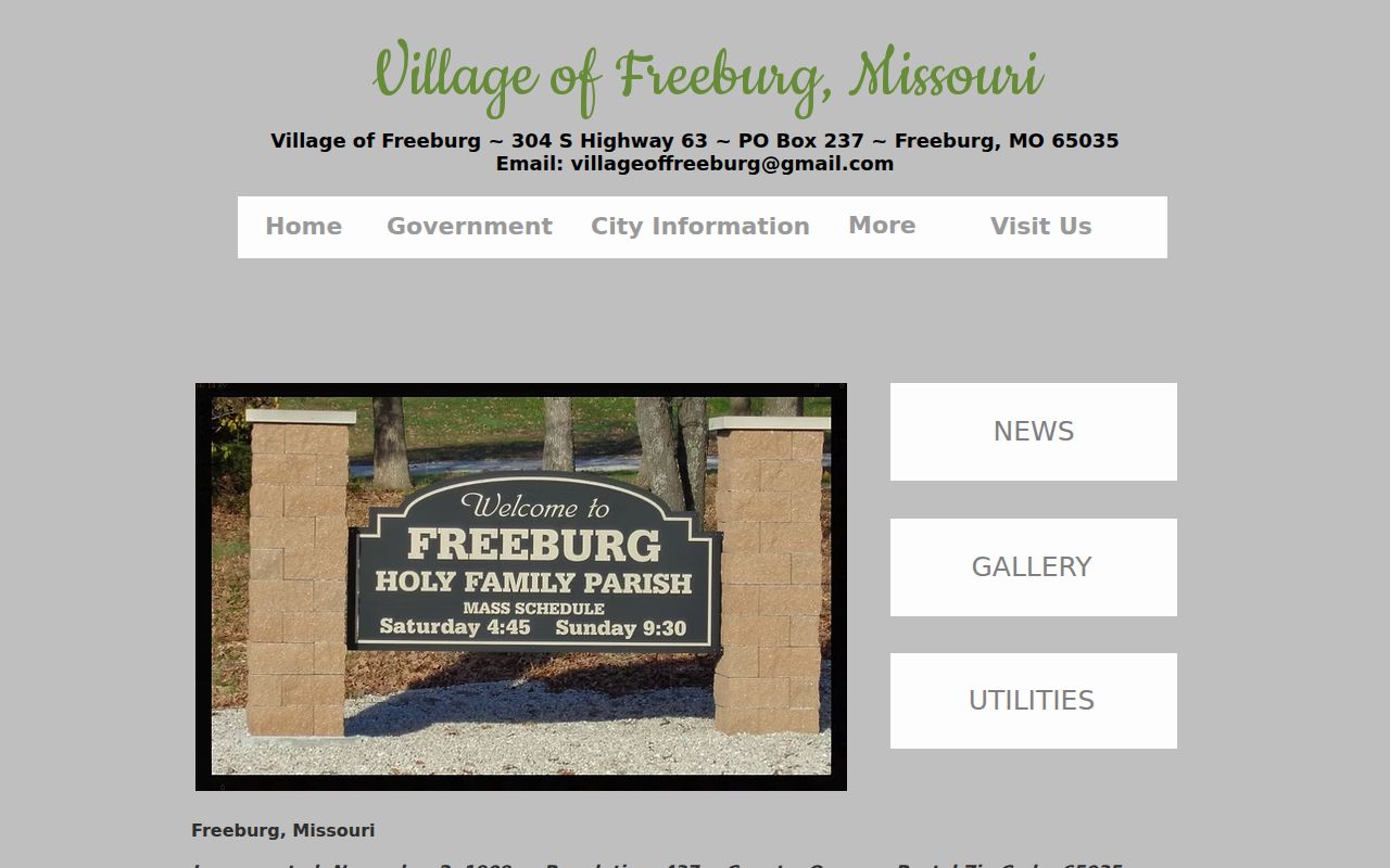 Freeburg warrant records official village source